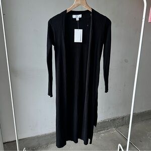 Magaschoni Black Long Sleeve Cardigan NWT *flaw*